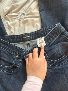 Giorgio Armani Men's Straight Leg Dark Blue Jeans